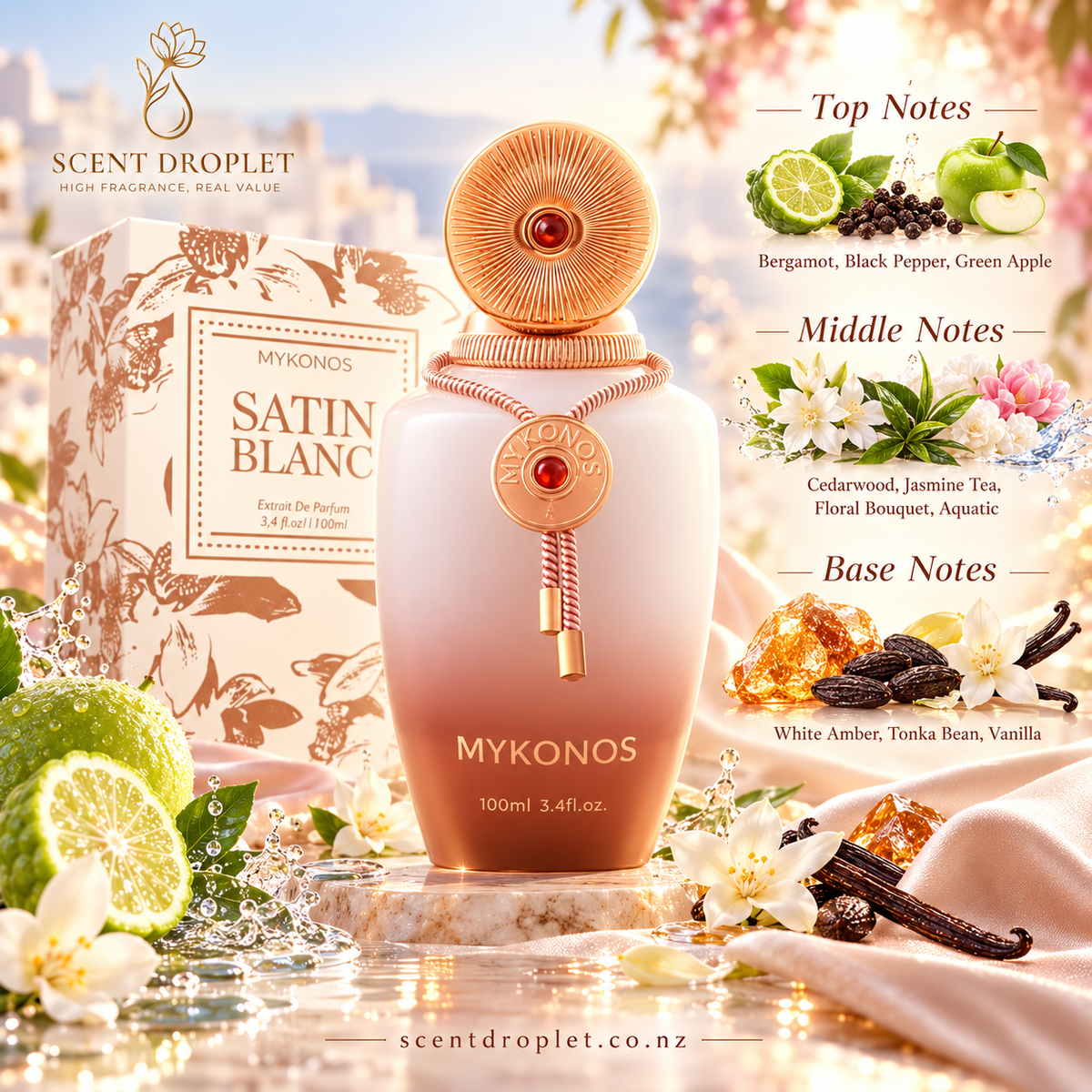 Satin Blanc by Mykonos Extrait (Decant)