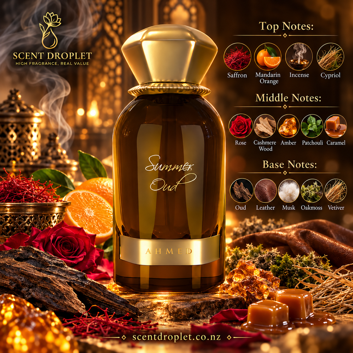 Summer Oud by Ahmed Al Maghribi Extrait (Decant)