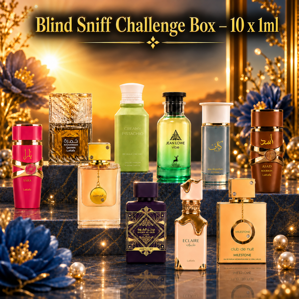 Blind Sniff Challenge Box – 10 x 1ml Perfume Decant