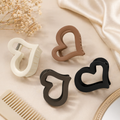 Heart Shape Hair Clips - 4pc