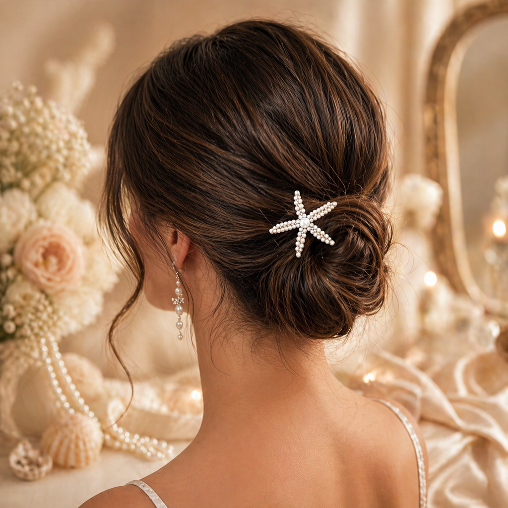 Starfish Pearl Hair Clip