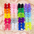 Bow Hair Ties - 10 Pairs (20pc) Assorted Colours