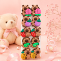 Cute Bear & Fruit Hair Ties - 10pc Set