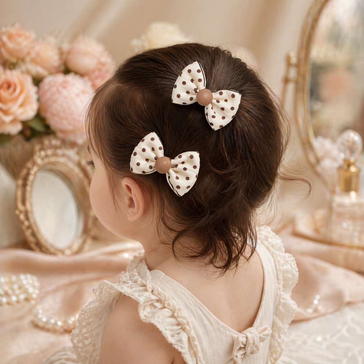 Korean Style Bow & Flower Hair Ties - 10pc Kids Set