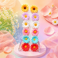 Daisy Flower Hair Clips - 12pc Rainbow Colour Set