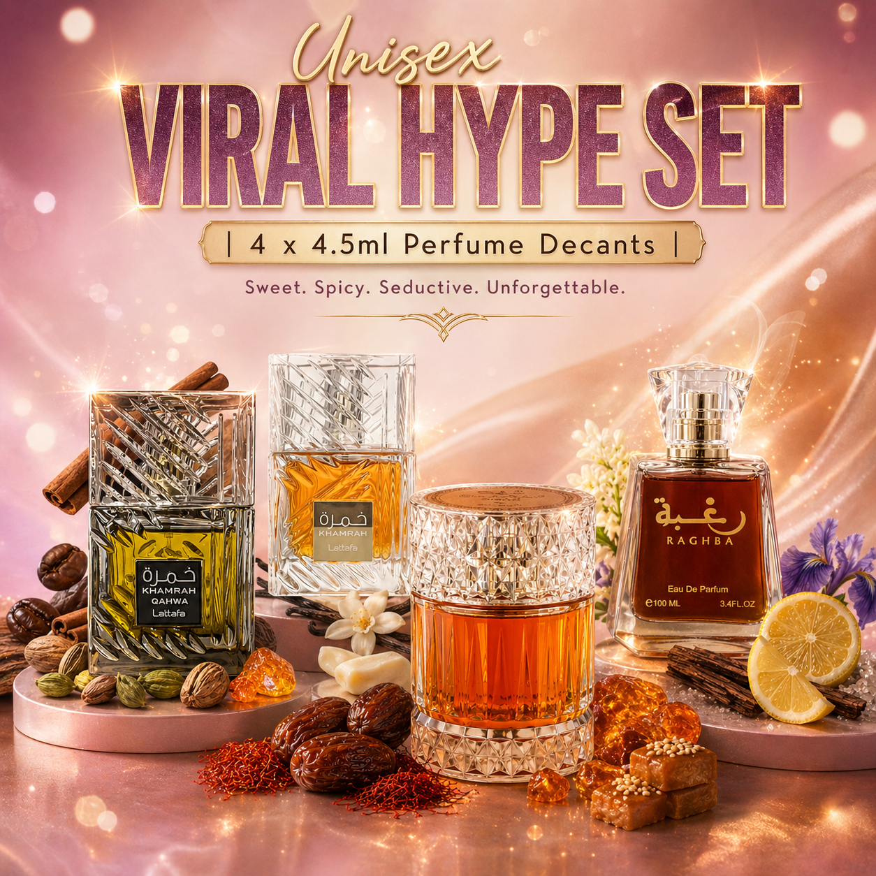 Unisex Viral Hype Set | 4 x 4.5ml Perfume Decants