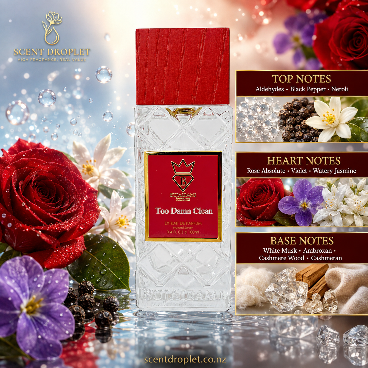 Too Damn Clean by Bujairami Extrait de Parfum fragrance notes