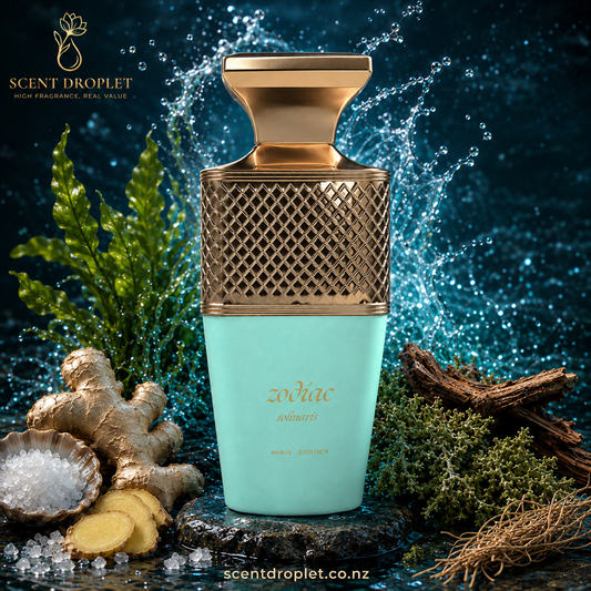 Zodiac Solmaris by Paris Corner EDP bottle with sea salt, ginger and aquatic botanicals