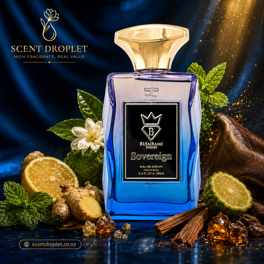 Sovereign by Bujairami EDP – fragrance notes infographic