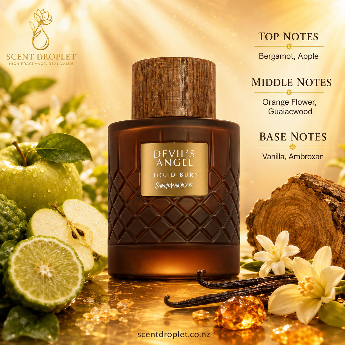 Devil's Angel Liquid Burn by Shaikh Saeed Extrait de Parfum decant with notes