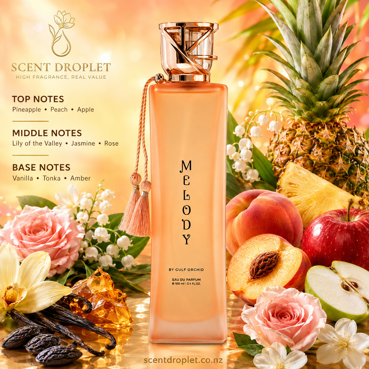 Melody by Gulf Orchid EDP – Special Import fragrance notes promotional image