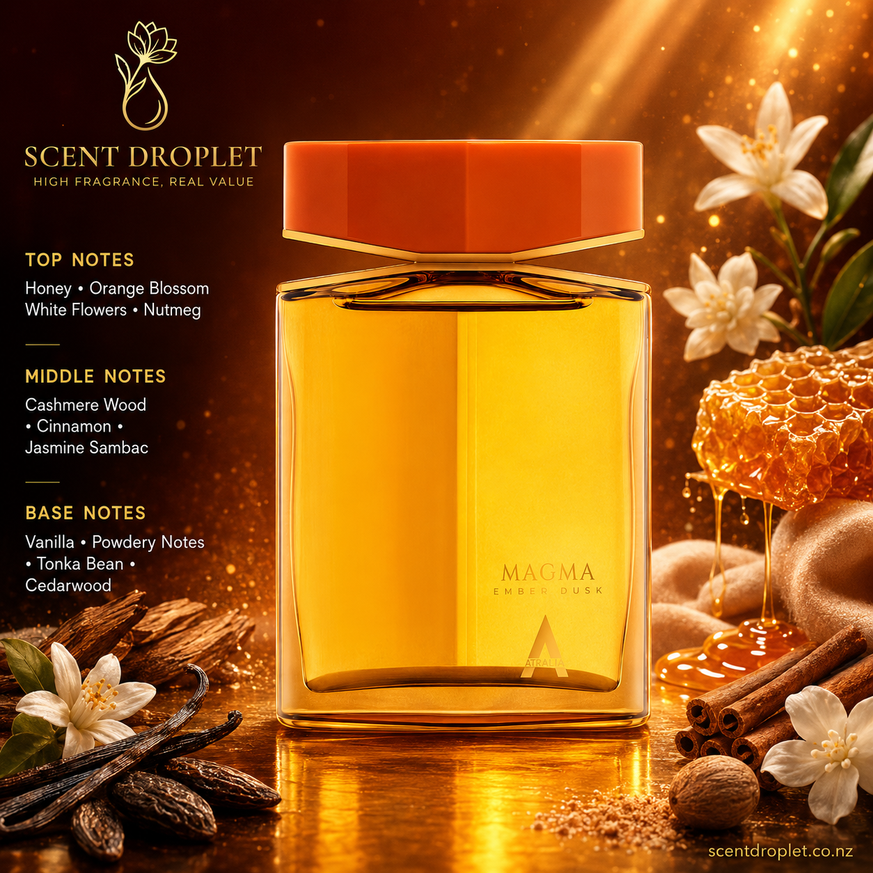 Magma Ember Dusk by Atralia Extrait Decant Notes - Scent Droplet NZ