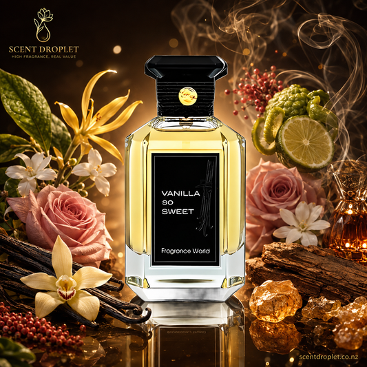 Vanilla So Sweet by Fragrance World EDP - notes infographic