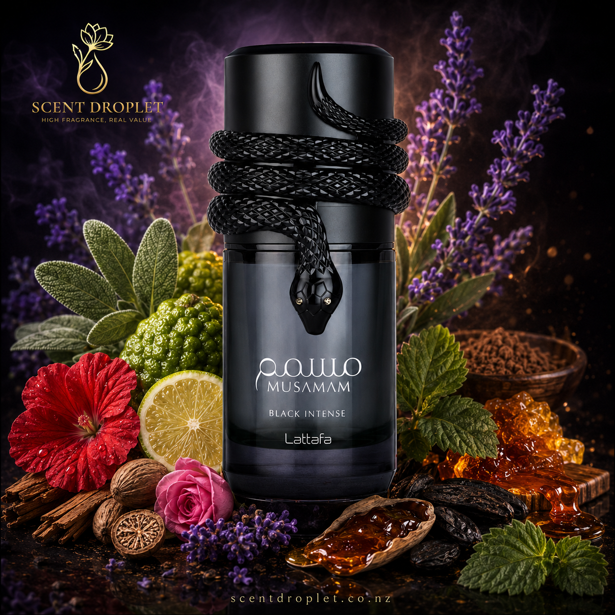 Musamam Black Intense by Lattafa bottle