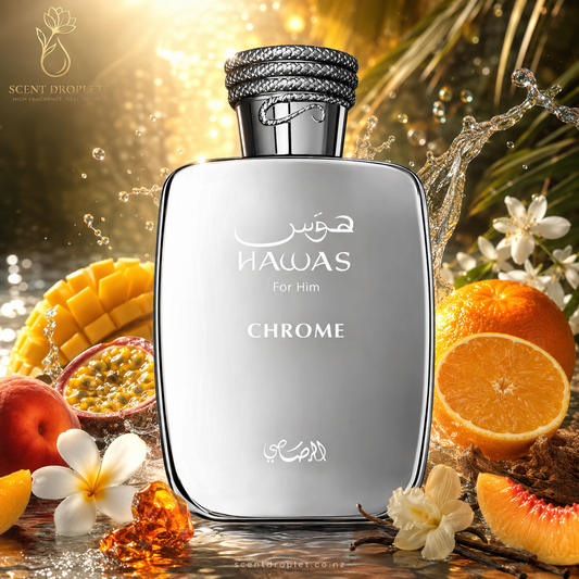Hawas Chrome by Rasasi bottle lifestyle shot