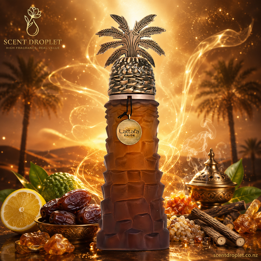 Ajwaa by Lattafa Pride EDP - fragrance notes infographic