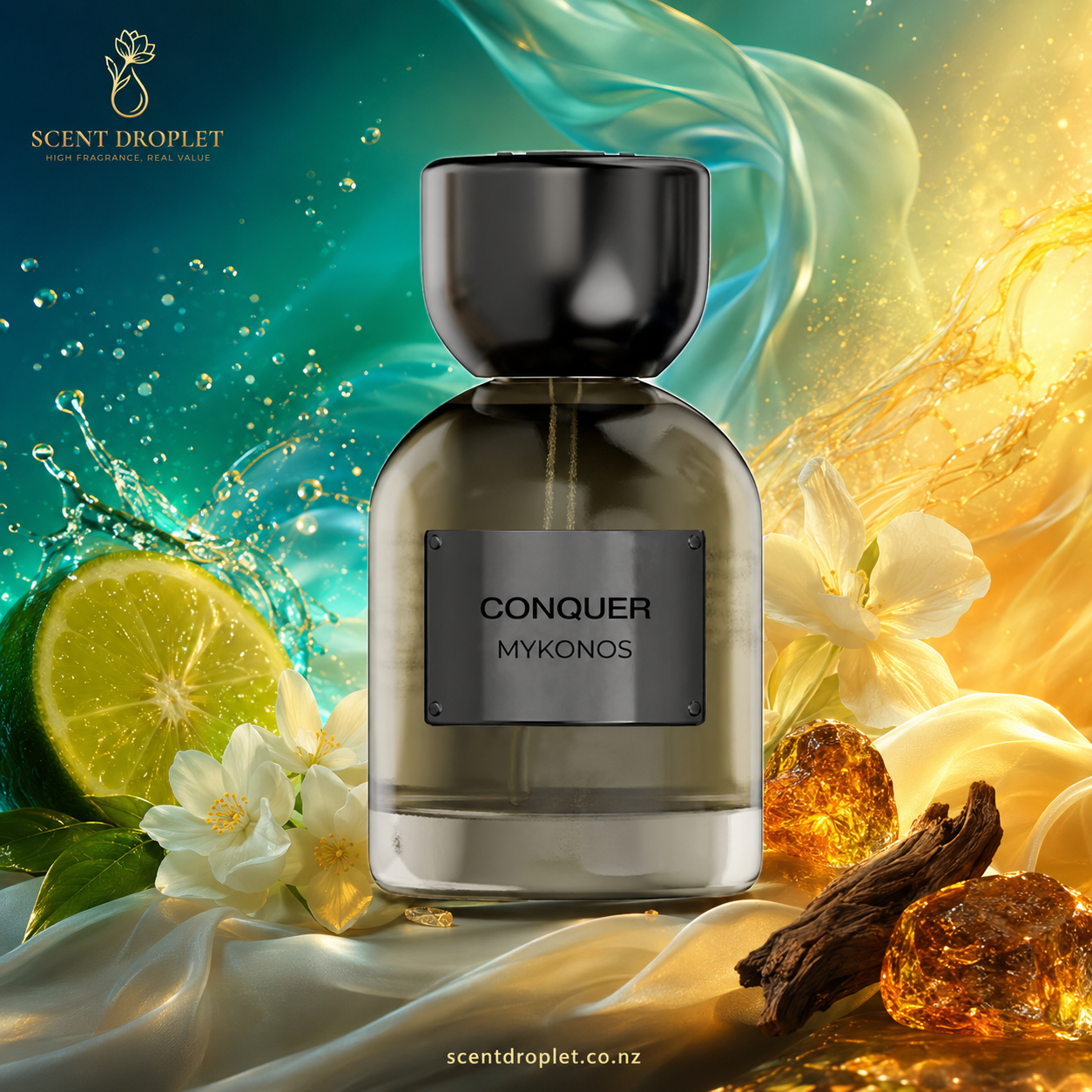 Conquer by Mykonos Extrait - notes infographic