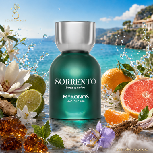 Sorrento by Mykonos Extrait - bottle lifestyle