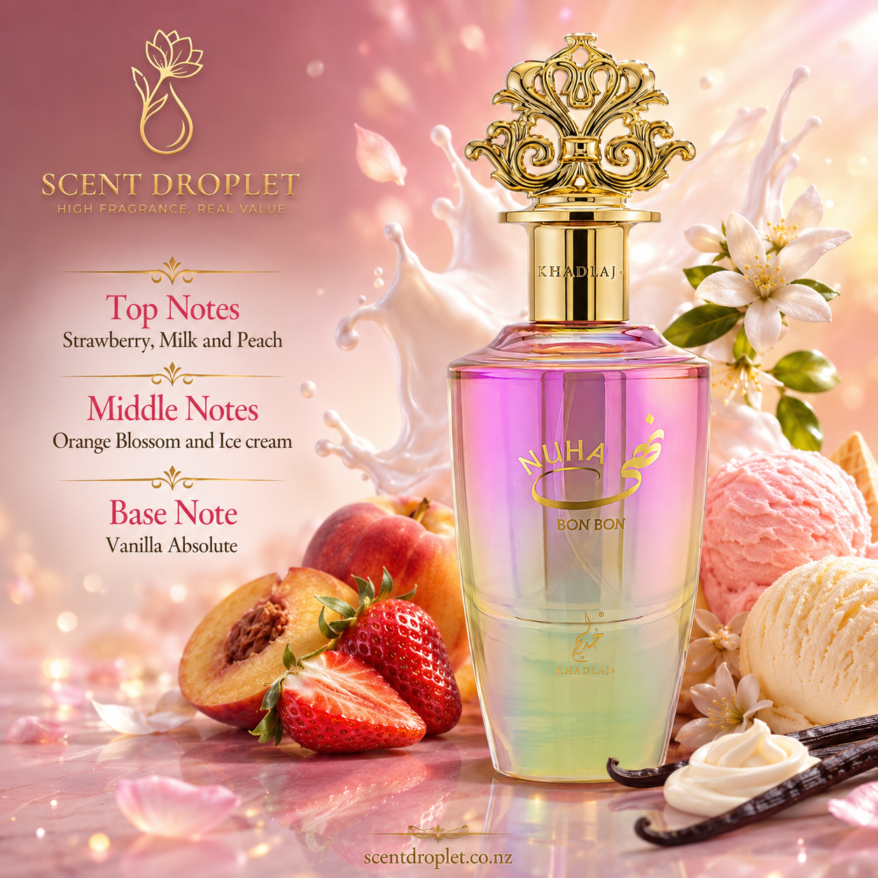 Nuha Bon Bon by Khadlaj EDP for Women (Decant)