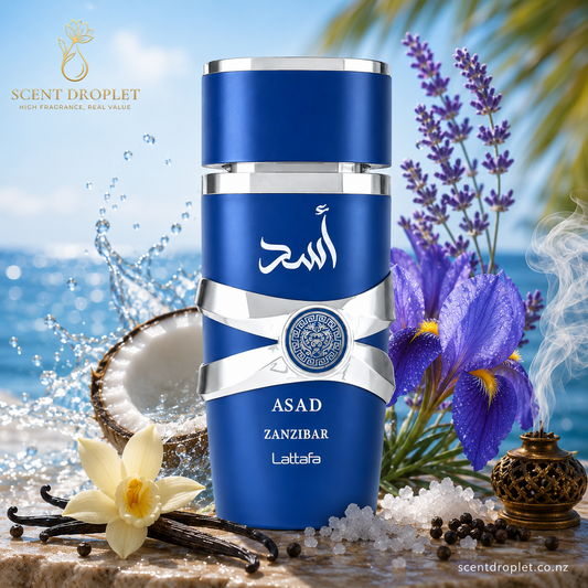 Asad Zanzibar by Lattafa Eau de Parfum bottle