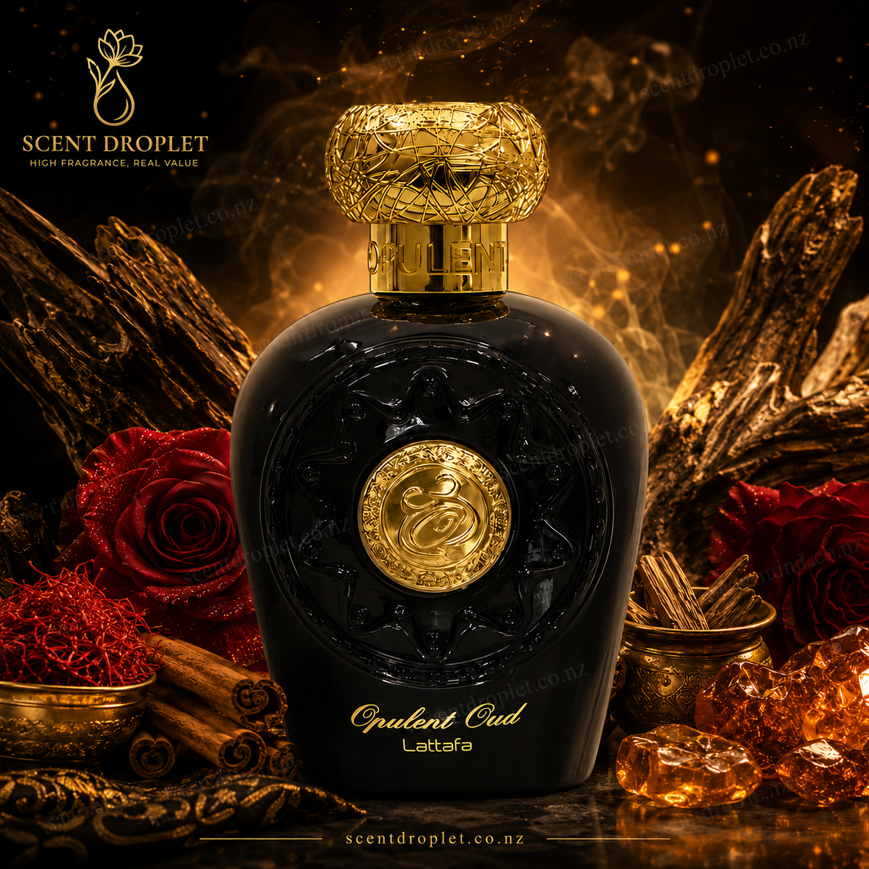 Opulent Oud by Lattafa Eau de Parfum bottle