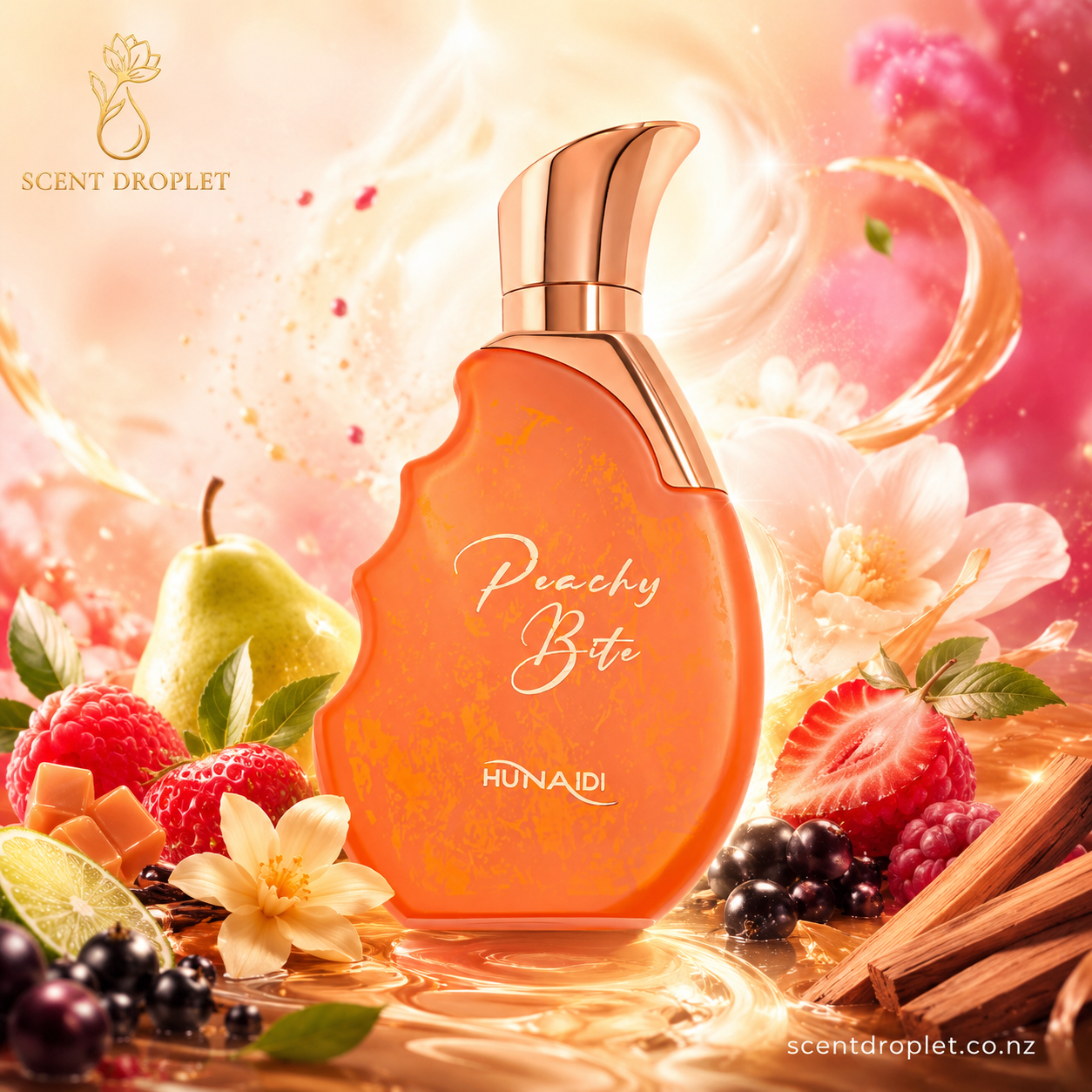 Peachy Bite by Hunaidi fragrance bottle