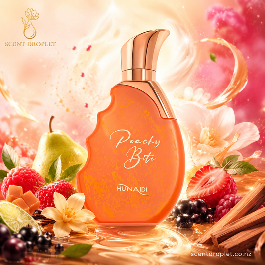 Peachy Bite by Hunaidi fragrance bottle