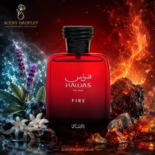Hawas Fire by Rasasi Eau de Parfum (Decant)