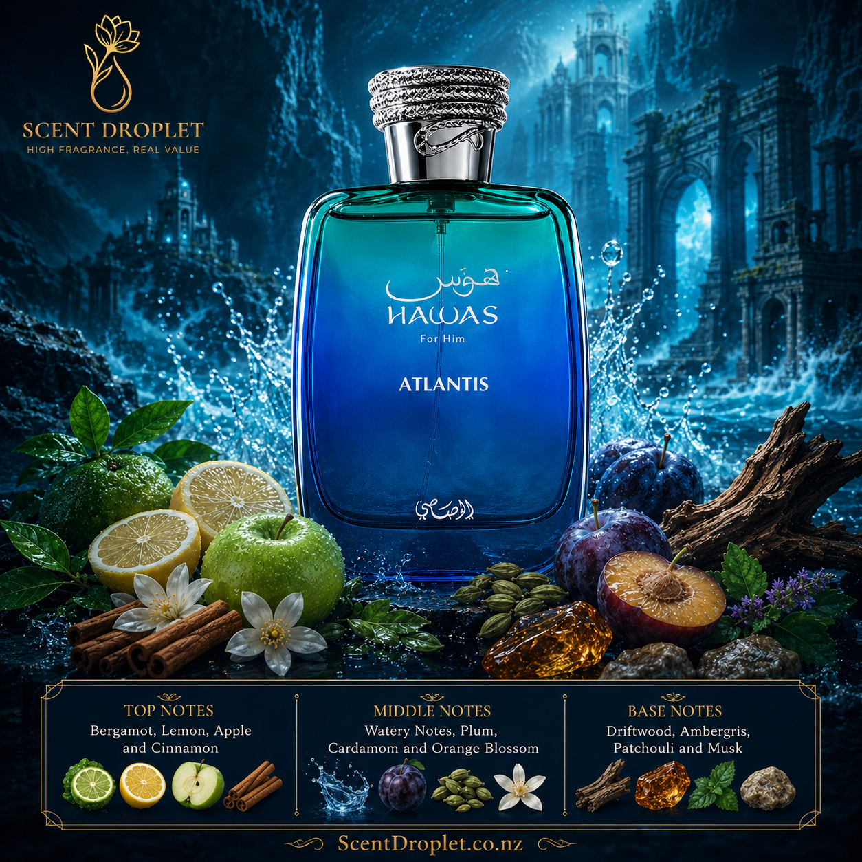 Hawas Atlantis by Rasasi Eau de Parfum (Decant)
