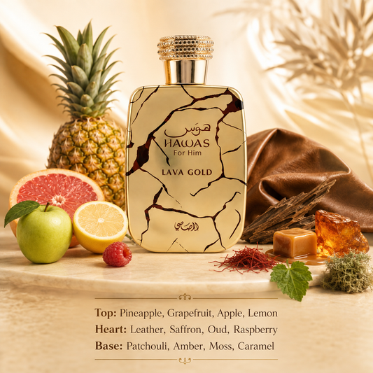 Hawas Lava Gold by Rasasi EDP (Decant)