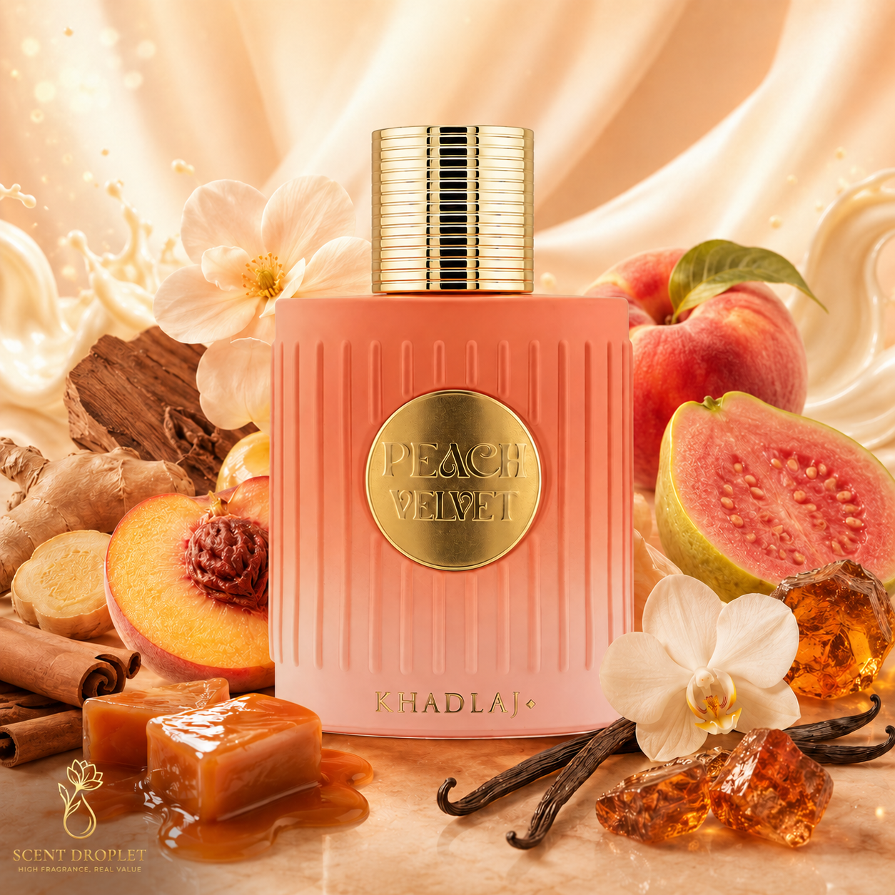 Peach Velvet Extrait by Khadlaj (Decant)