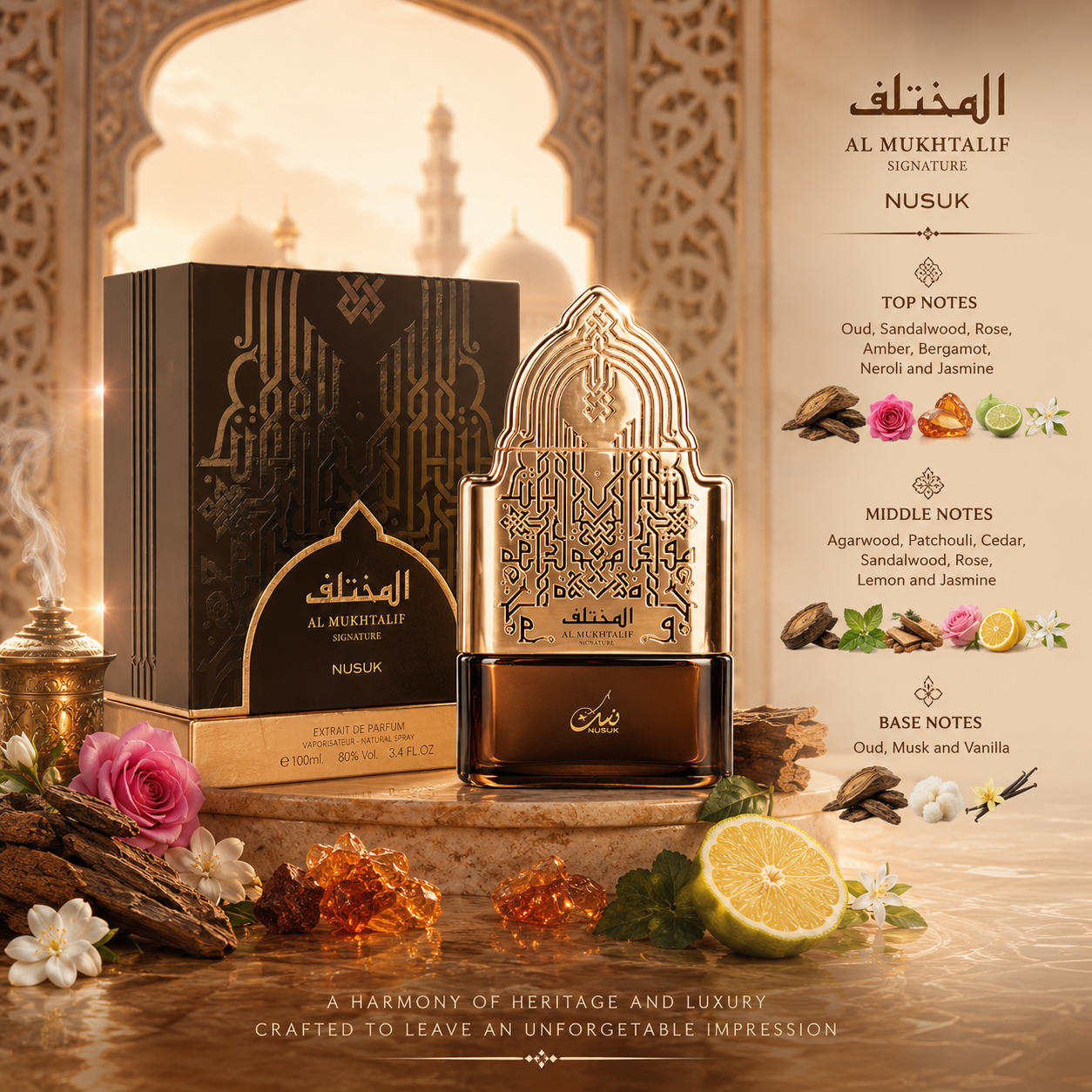 Nusuk Al Mukhtalif Signature Extrait De Parfum (Decant) (Full bottle also available)