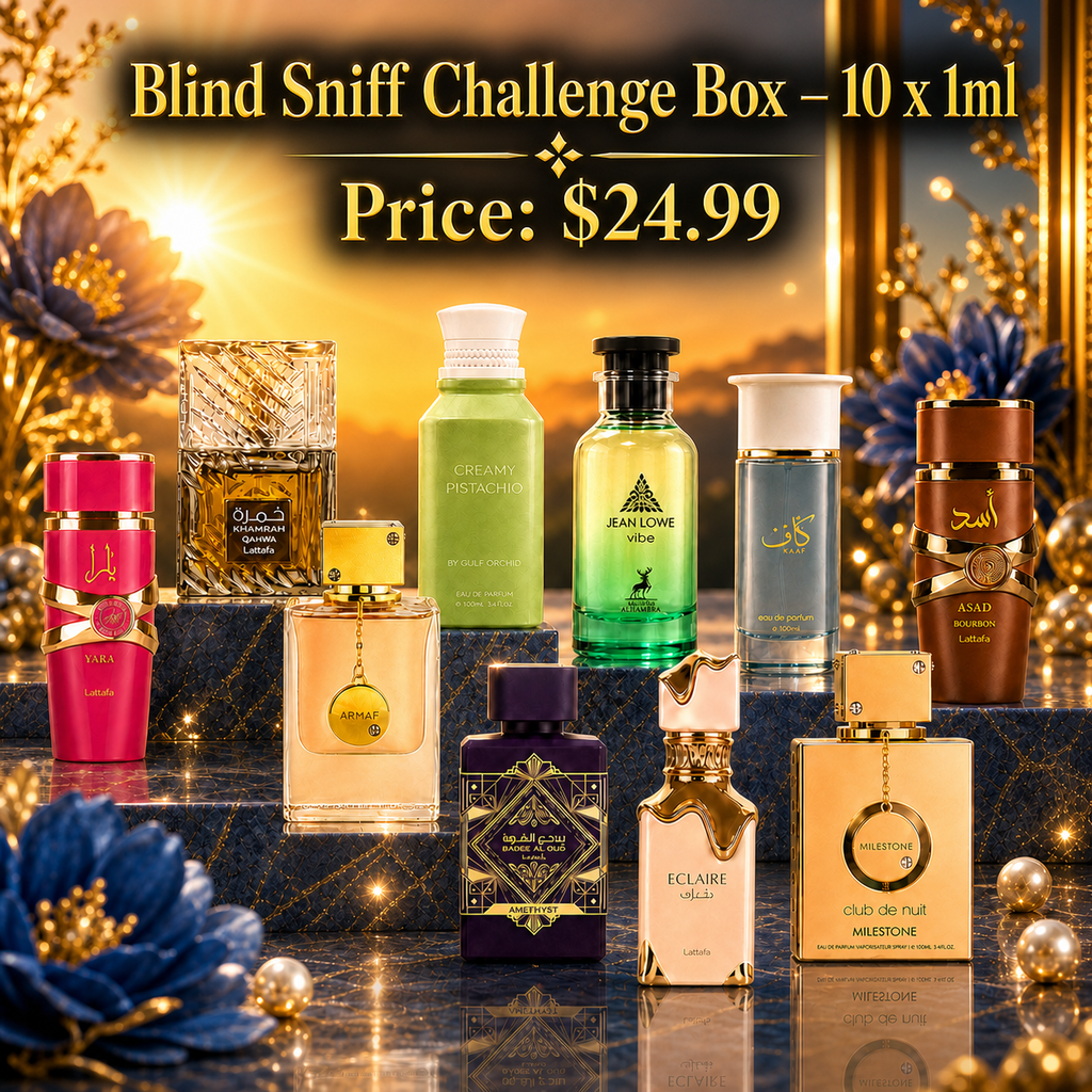 Blind Sniff Challenge Box – 10 x 1ml Perfume Decant
