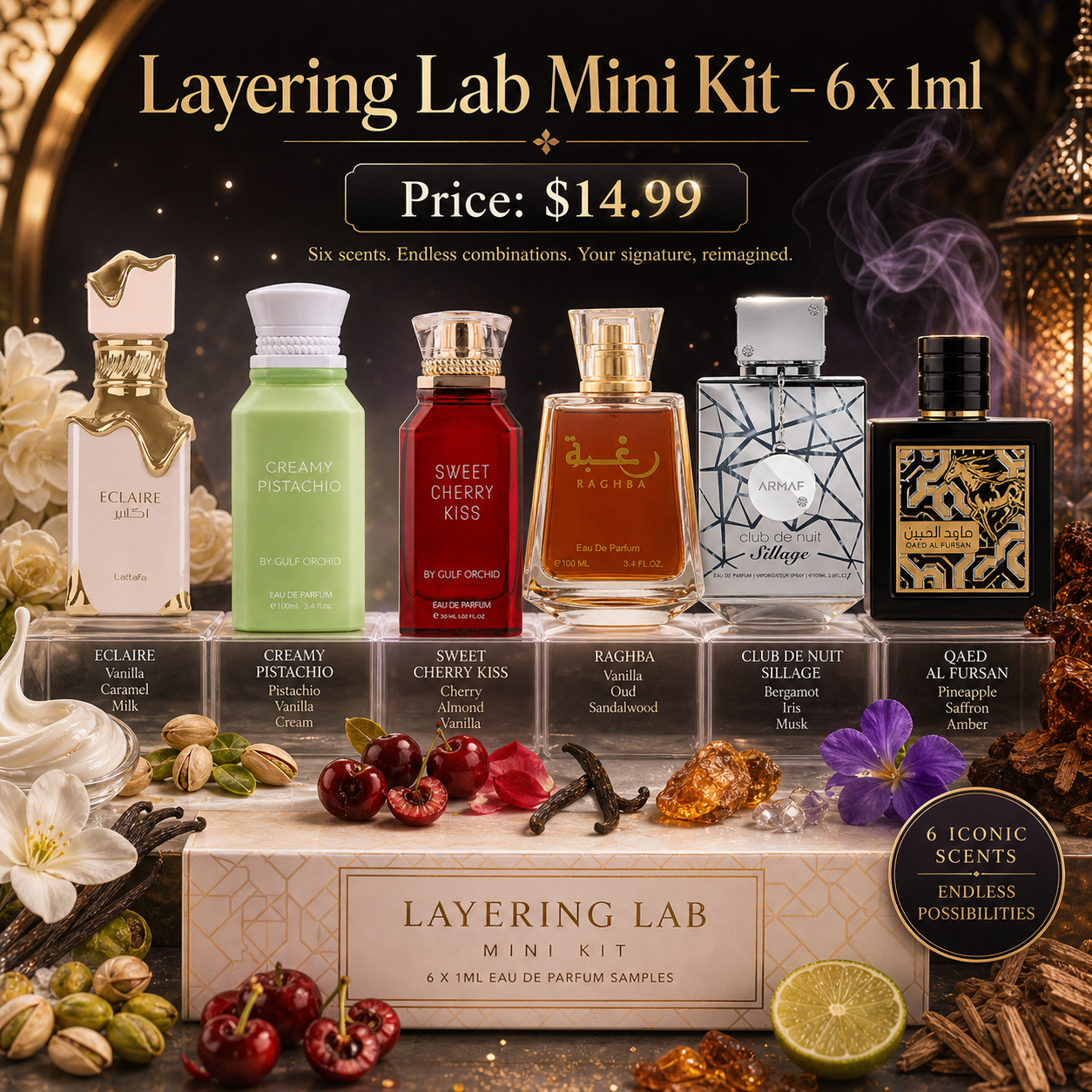 Layering Lab Mini Kit – 6 x 1ml Perfume Decant