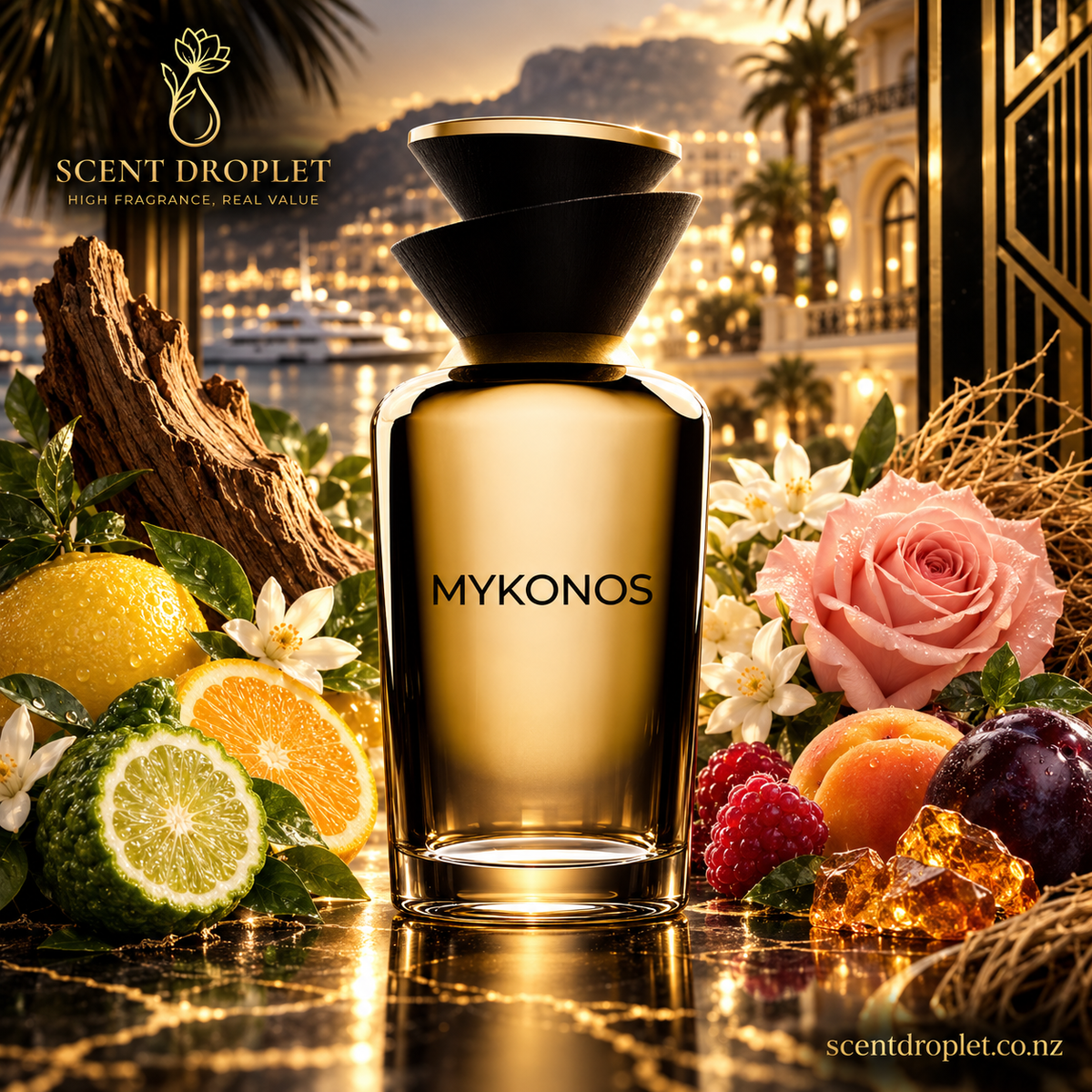 Monaco Royale by Mykonos Extrait - fragrance notes infographic