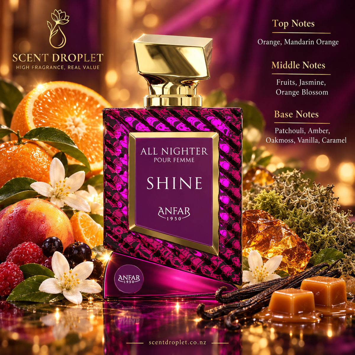 All Nighter Shine by Anfar Extrait with notes card