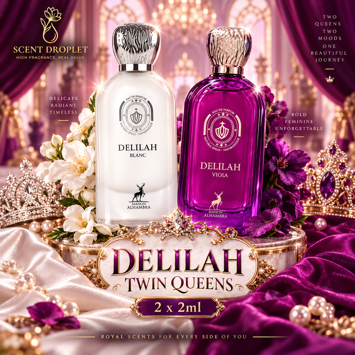 Delilah Twin Queens 2-in-1 Discovery Bundle – 2 x 2ml Decants by Maison Alhambra