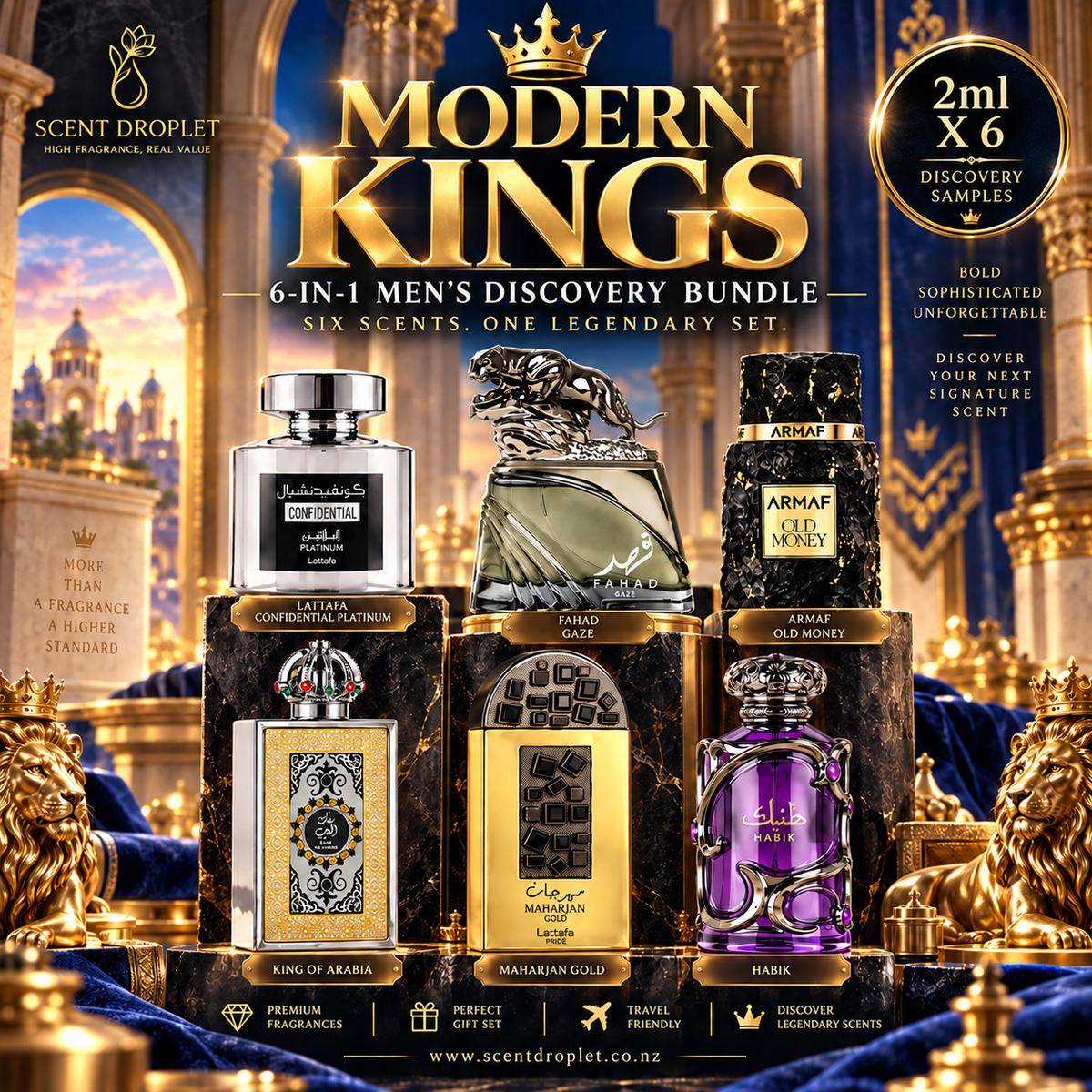Modern Kings 6-in-1 Men's Discovery Bundle – 6 x 2ml Decants
