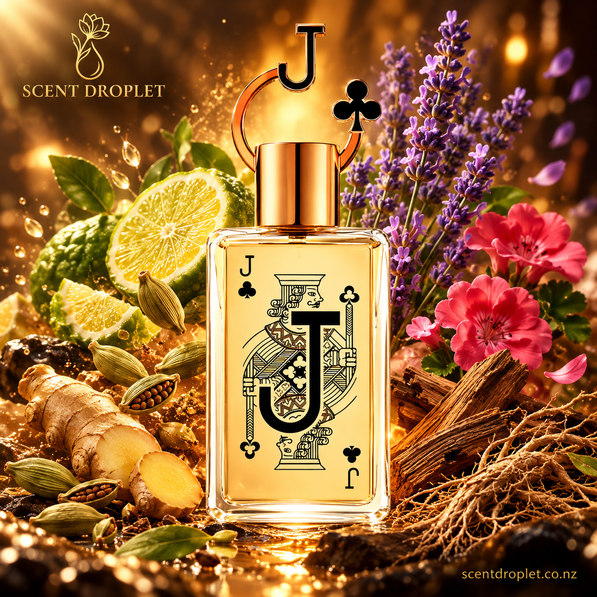 Jack Of Clubs bottle with cardamom, citrus and lavender