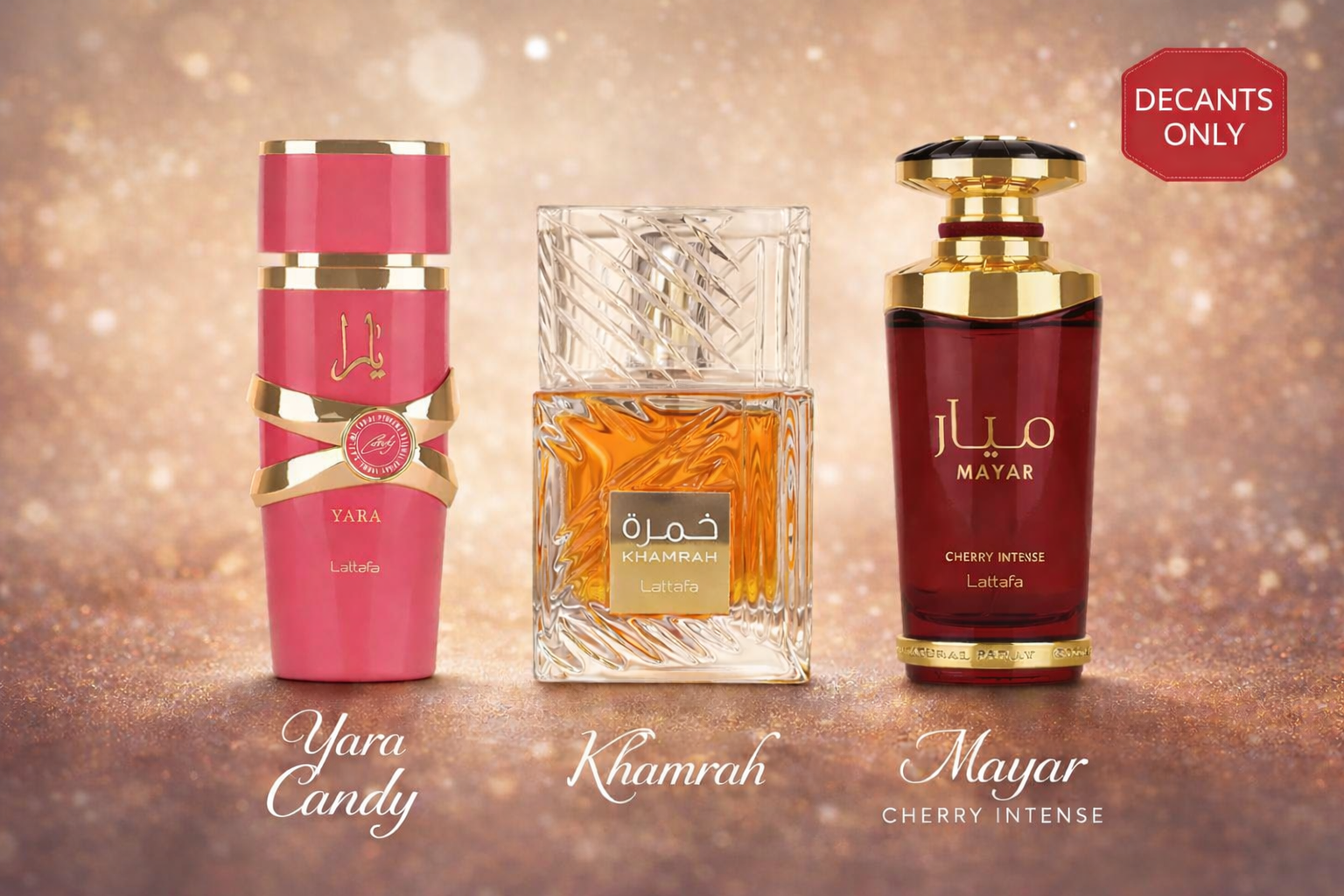 Dessert Hype Bundle (Khamrah, Yara Candy, Mayar Cherry Intense) – Decant