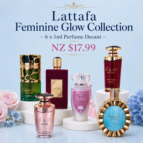 Lattafa Feminine Glow Collection – 6 x 1ml Perfume Decant NZ