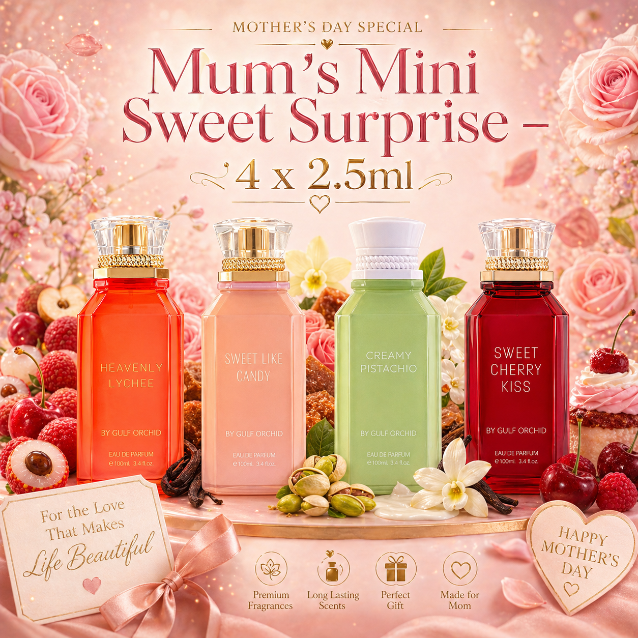 Mum's Mini Sweet Surprise – 4 x 2.5ml Perfume Decants