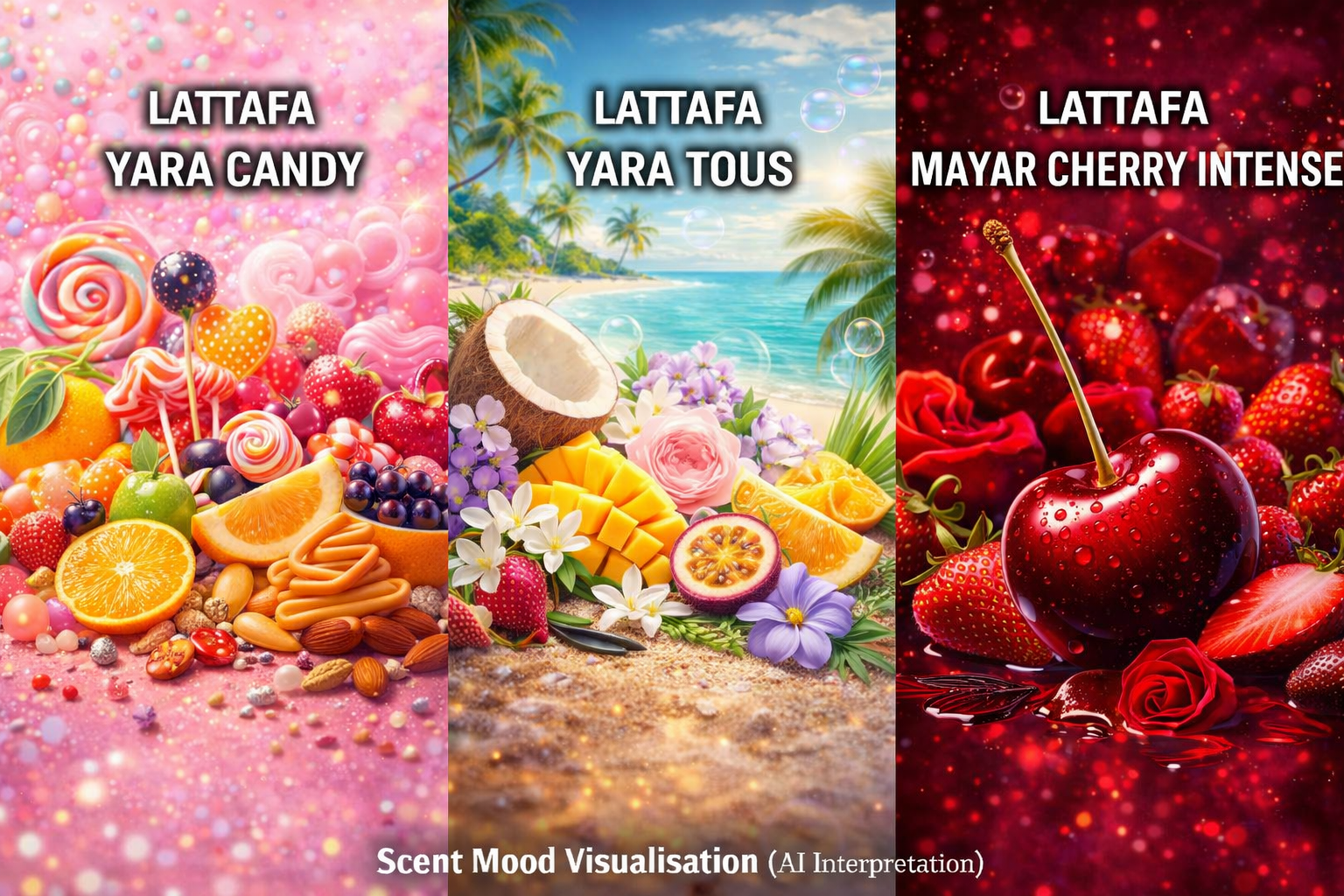 Sweet Girls Bundle (Yara Candy, Yara Tous, Mayar Cherry Intense) – Decant