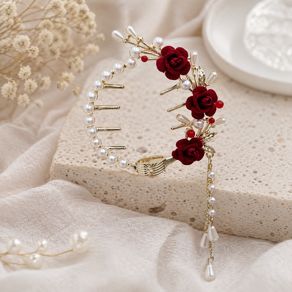 Hair Clip - Artificial Rose Flower