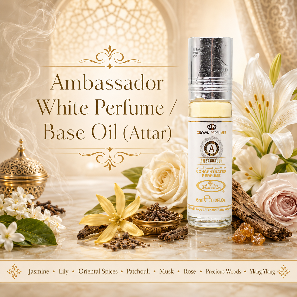 Ambassador White by Al Rehab Perfume Oil / Base Oil 6ml